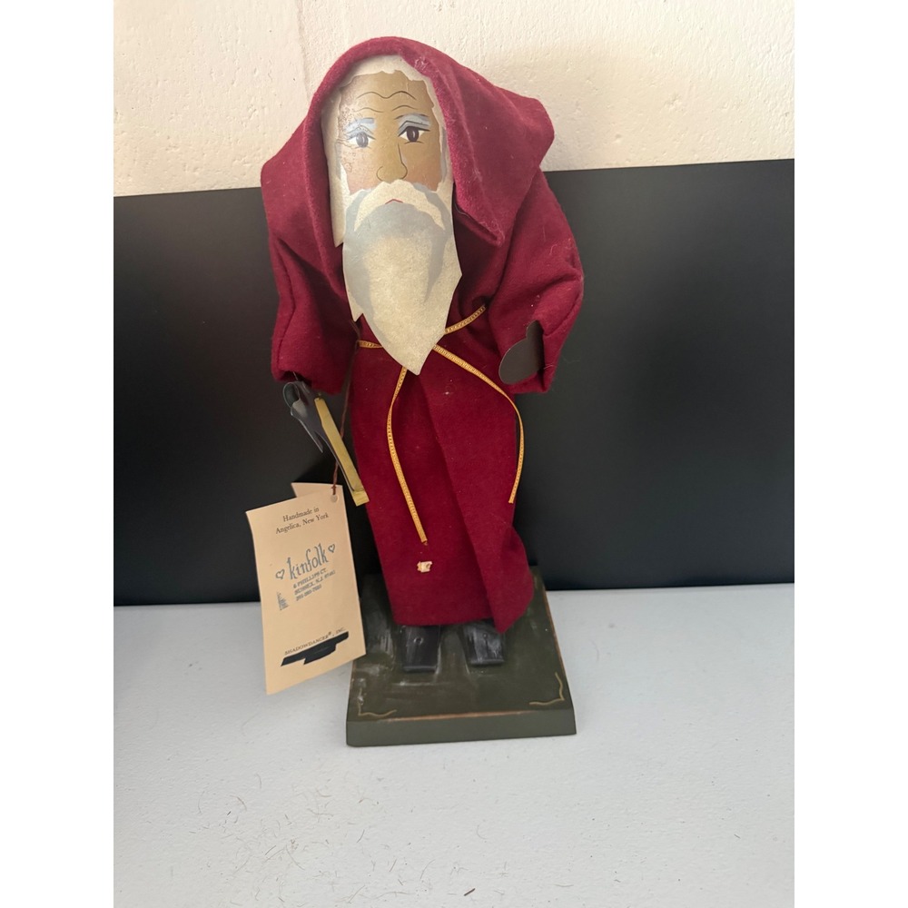 Shadowdancer American Folk Art Kinfolk Santa Claus Handmade Metal Wood 13" NEW